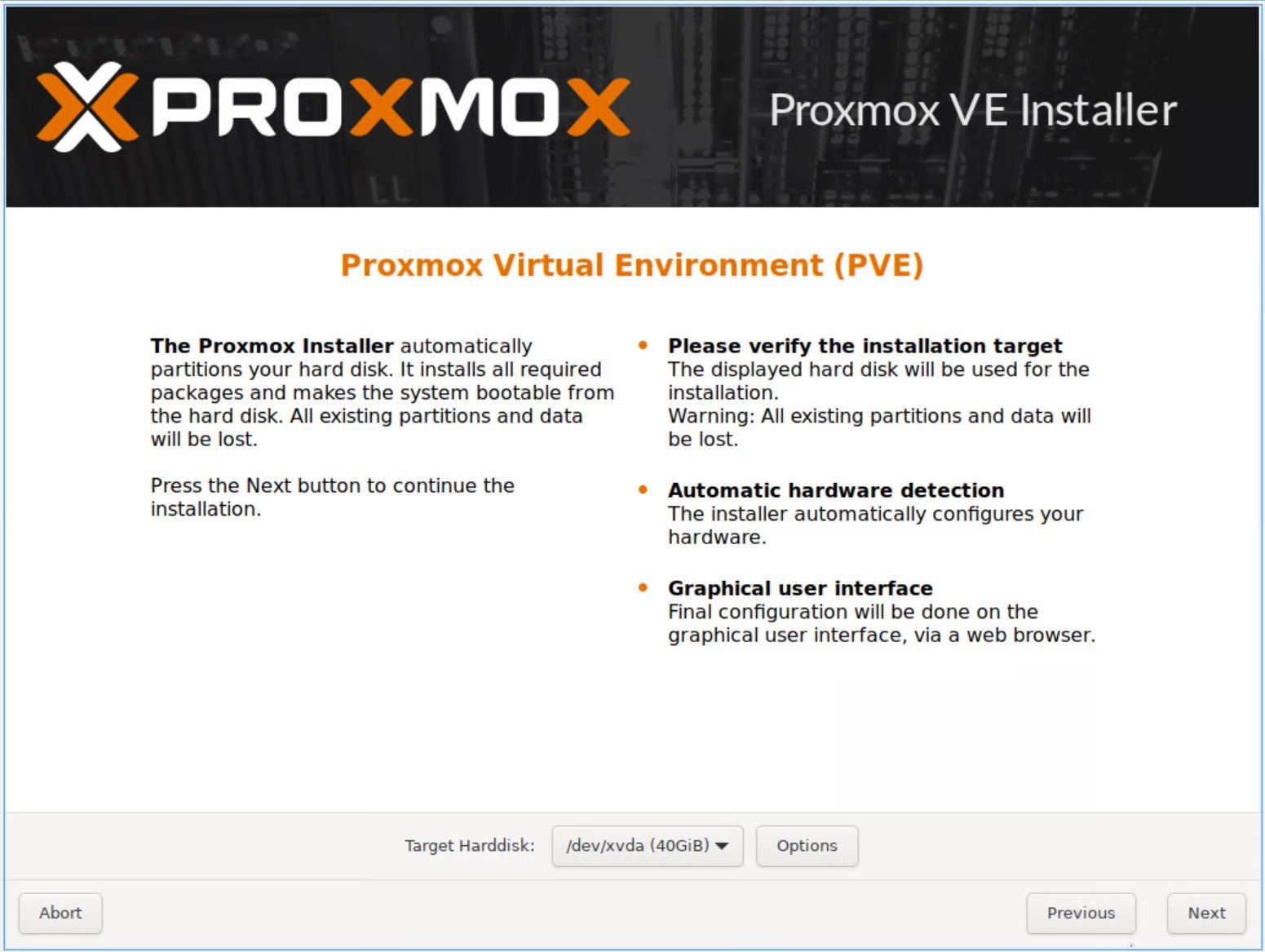 Cài đặt Proxmox VE