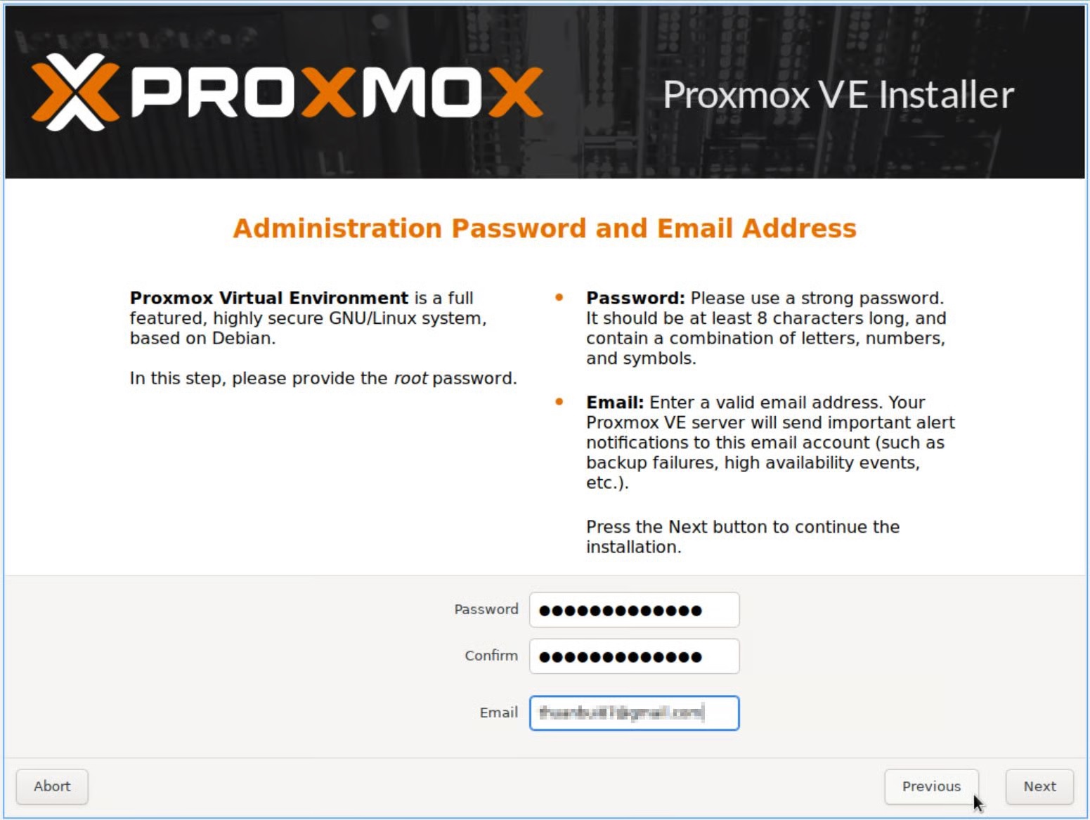 Cài đặt Proxmox VE