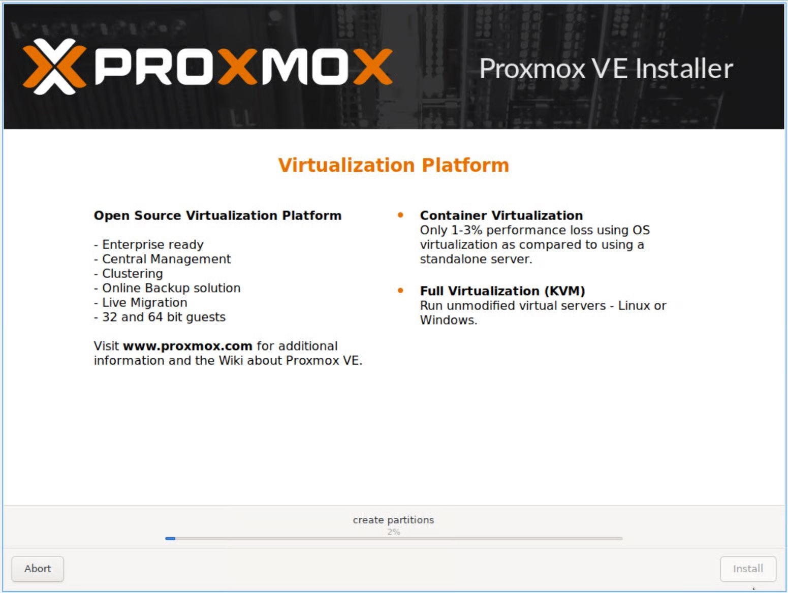 Cài đặt Proxmox VE